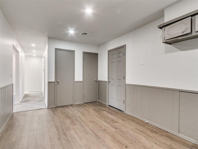 interior space featuring light hardwood / wood-style floors