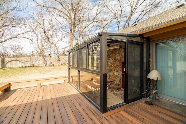 view of wooden deck