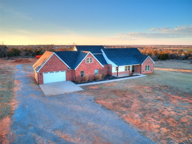 view of front of house featuring a garage