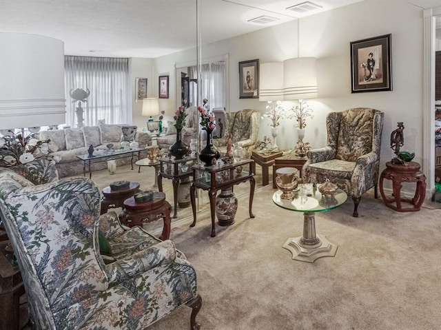 view of carpeted living room