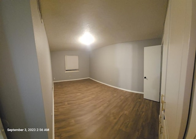 additional living space featuring dark hardwood / wood-style floors