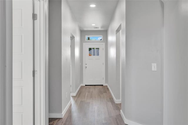 entryway featuring hardwood / wood-style floors