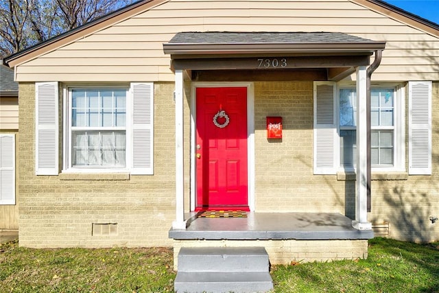 view of doorway to property