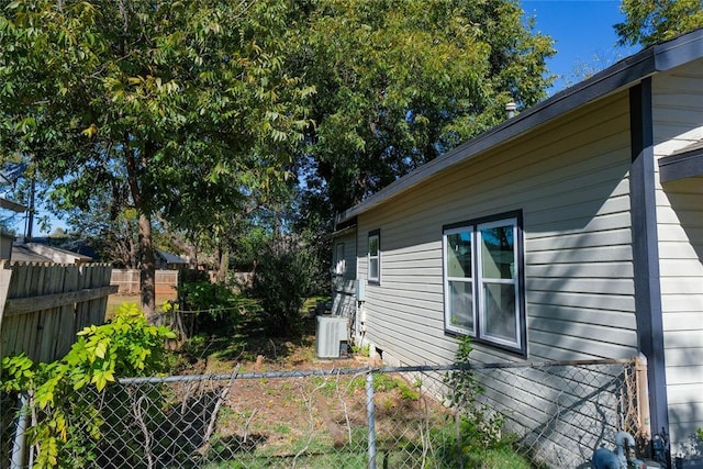 view of property exterior with central air condition unit