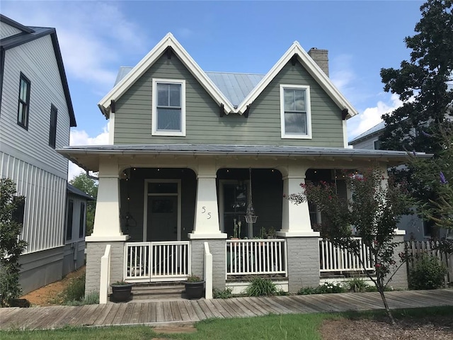 55 Boardwalk Unit F, Carlton Landing, OK 74432 - view of front of home with covered porch