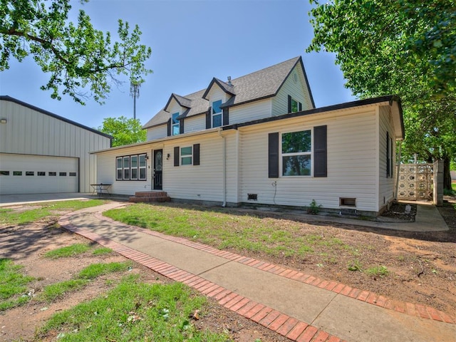 view of front facade featuring a garage and entry steps