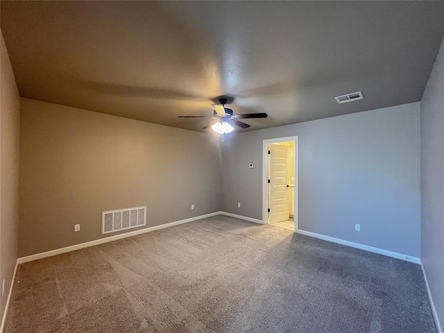 4309 NW 152nd Pl, Edmond, OK 73013 - unfurnished room featuring carpet flooring, a ceiling fan, baseboards, and visible vents