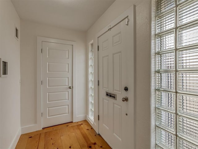 foyer featuring light hardwood / wood-style flooring