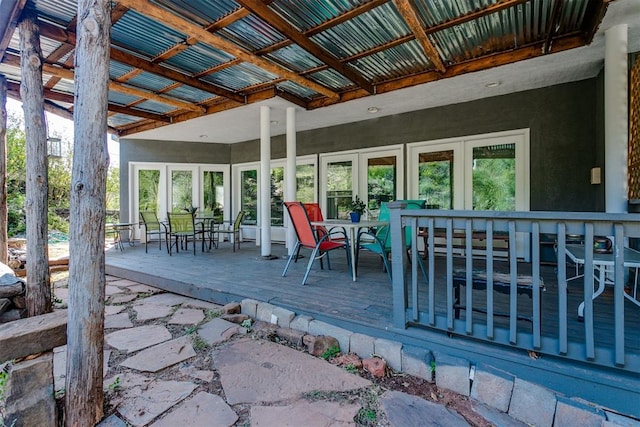 view of patio / terrace with a deck