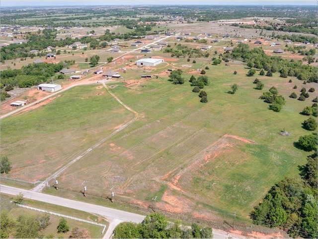 drone / aerial view featuring a rural view