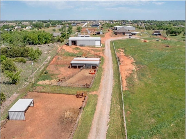 drone / aerial view featuring a rural view