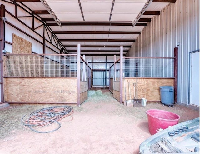 view of horse barn