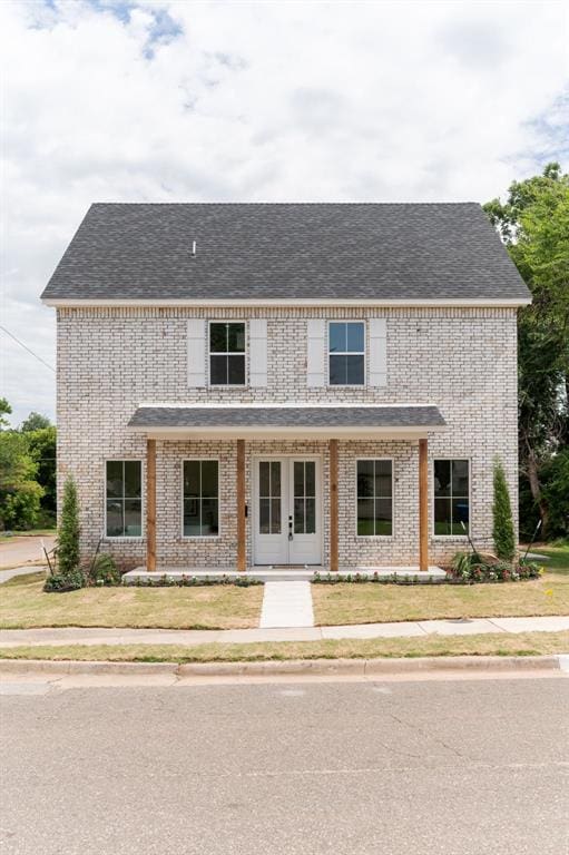 view of front of house with french doors