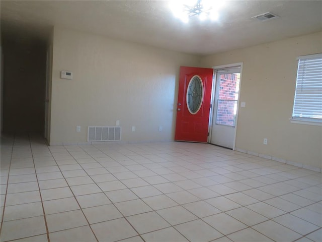 view of tiled entrance foyer