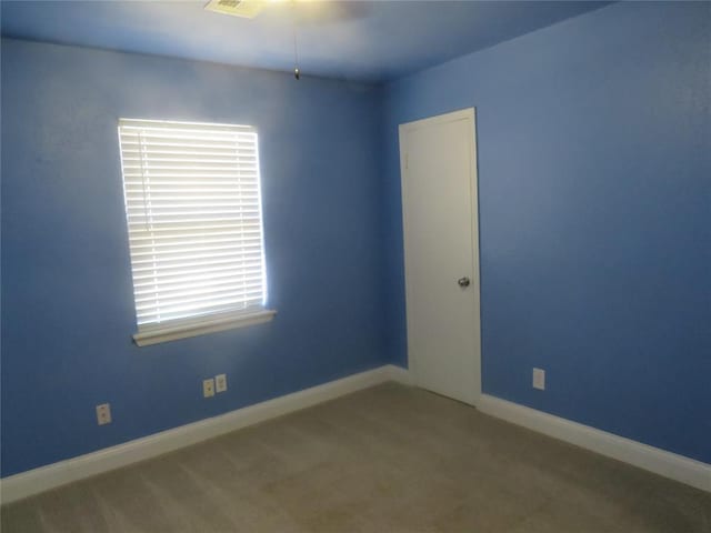 view of carpeted empty room