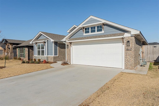 craftsman-style home with a garage