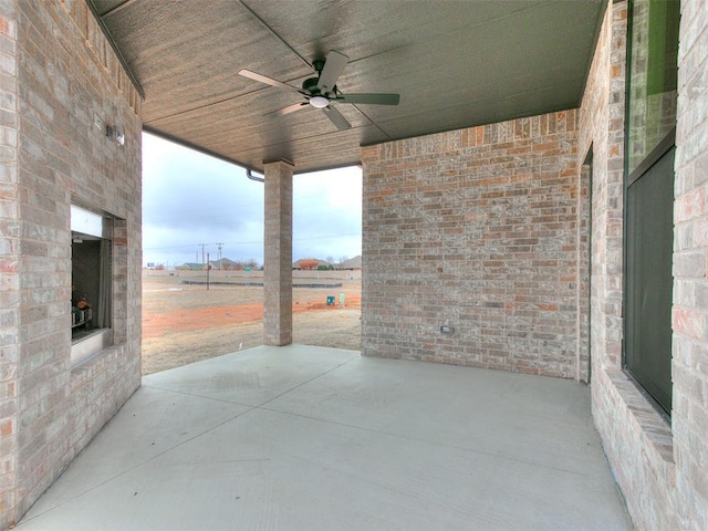 view of patio / terrace with ceiling fan