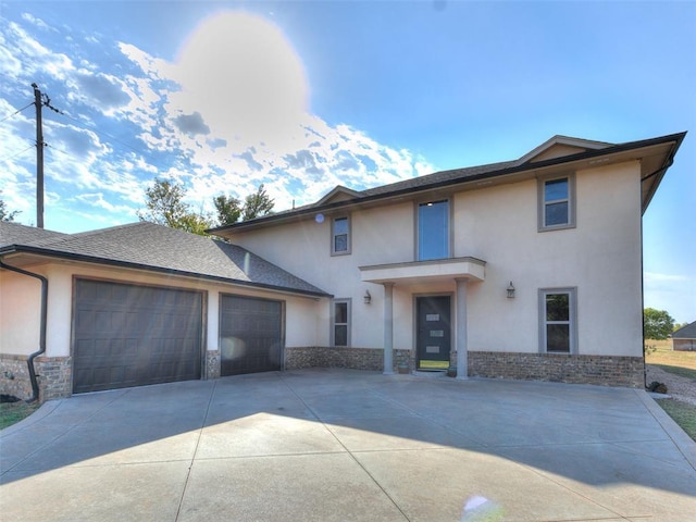 view of front of house featuring a garage