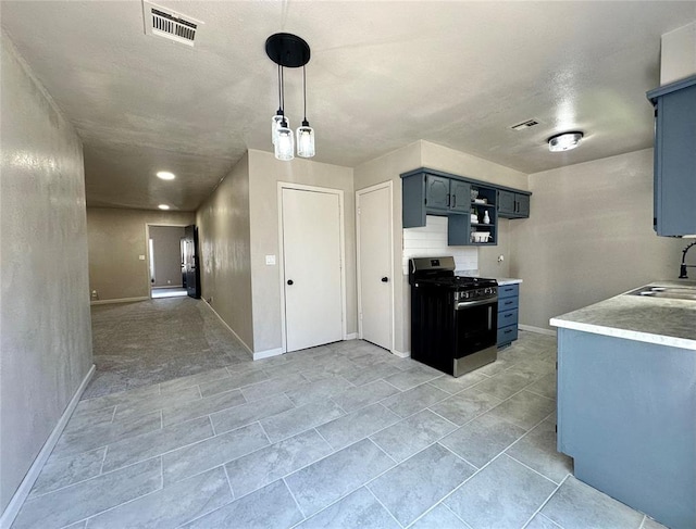 kitchen with sink and stainless steel range with gas stovetop