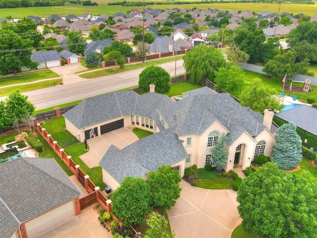 drone / aerial view featuring a residential view