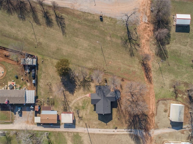 aerial view with a rural view