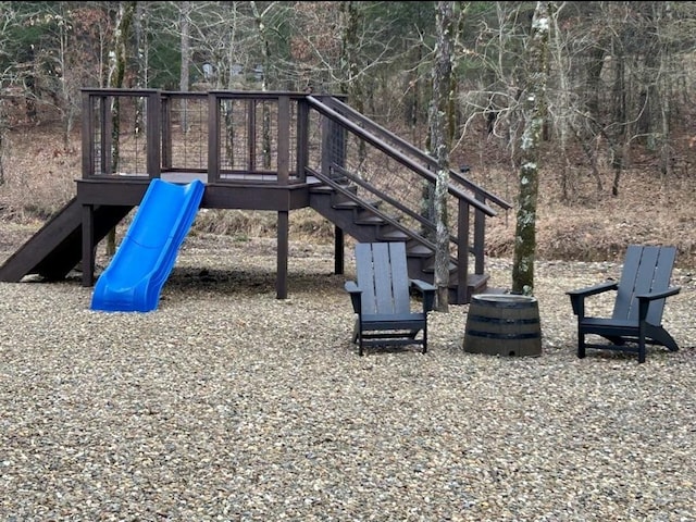 view of jungle gym