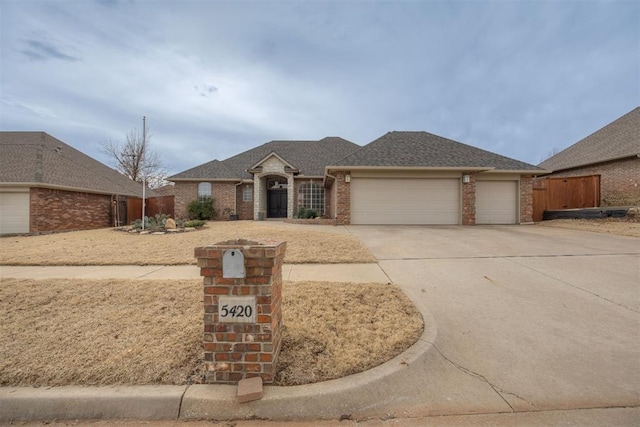 ranch-style house with a garage