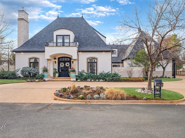 5808 Mistletoe Ct, Oklahoma City, OK 73142 - french provincial home featuring french doors