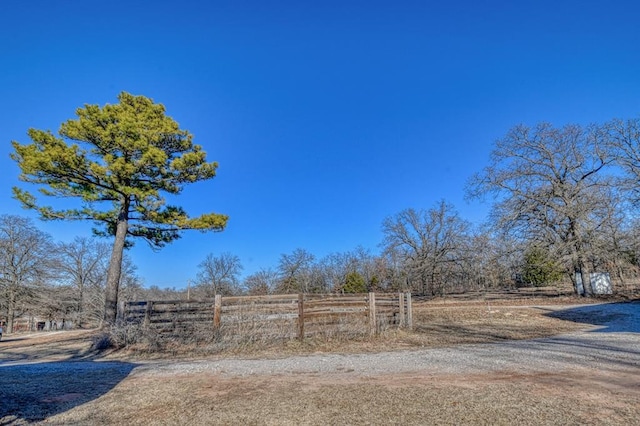 view of yard featuring a rural view