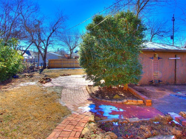 view of yard with a patio