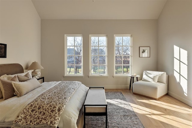 bedroom featuring light hardwood / wood-style flooring