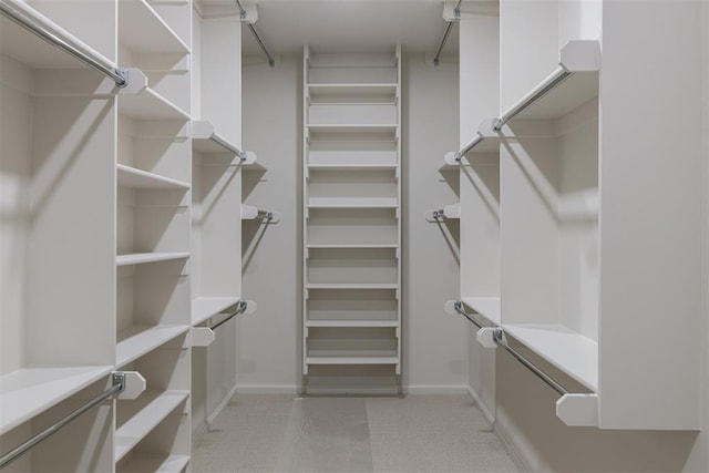 view of walk in closet