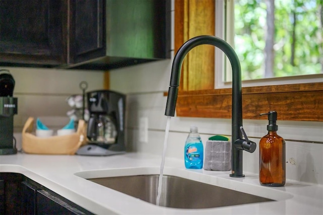 interior details with sink