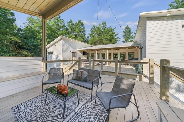 view of wooden deck