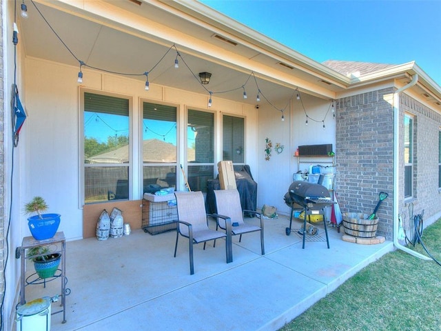 view of patio featuring grilling area