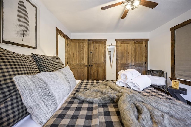 bedroom with ceiling fan