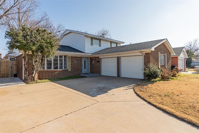 view of property featuring a garage