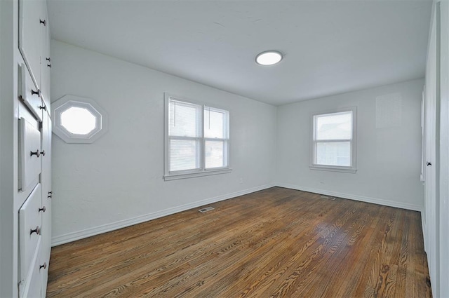 interior space featuring dark hardwood / wood-style flooring