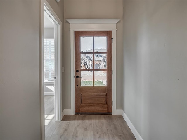 entryway featuring light hardwood / wood-style floors