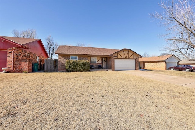 ranch-style house featuring a garage