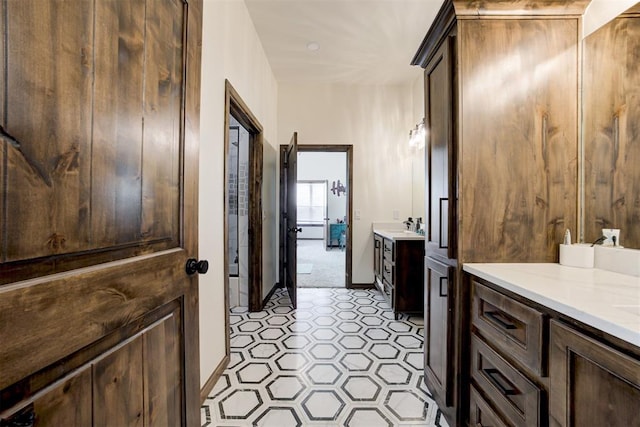 bathroom with vanity