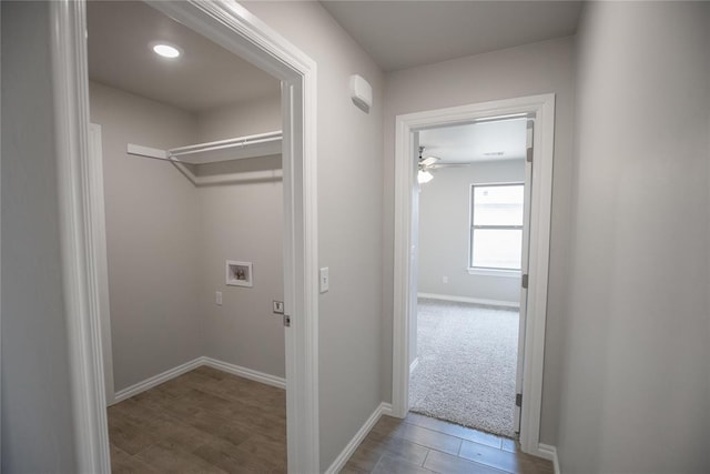 1917 Taines Turn, Norman, OK 73072 - laundry room with washer hookup and a ceiling fan
