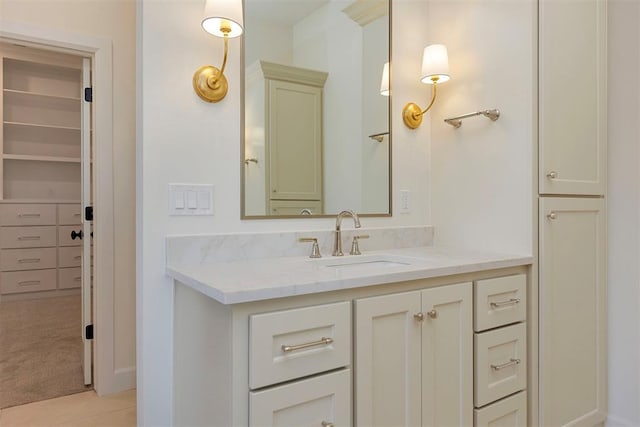 bathroom featuring vanity and tile patterned floors