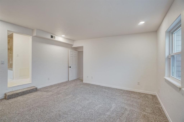 view of carpeted empty room