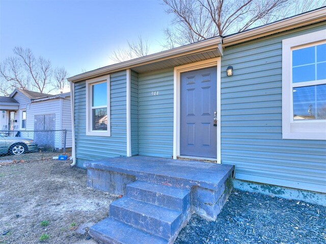 view of doorway to property