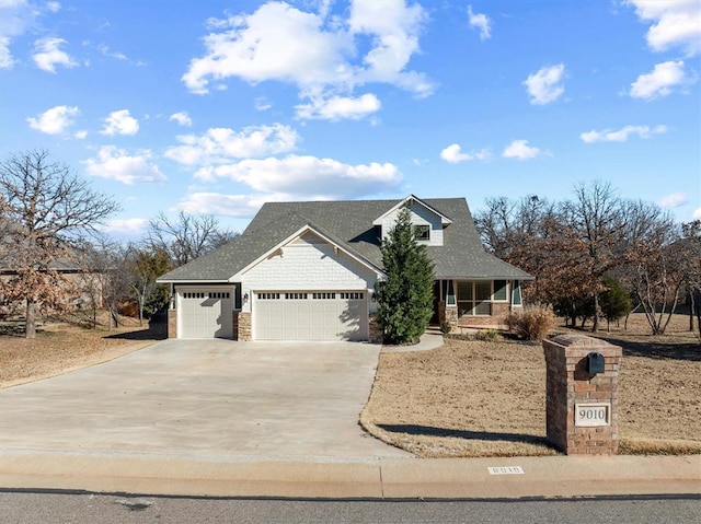 view of front of home featuring a garage