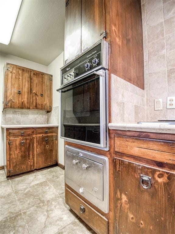 kitchen with black oven