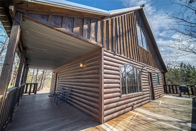 view of wooden terrace