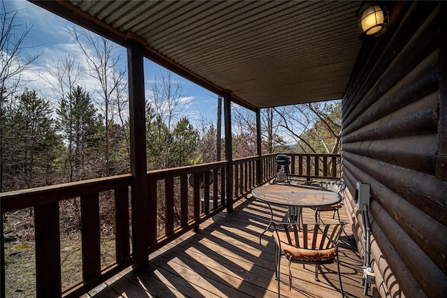 view of wooden deck