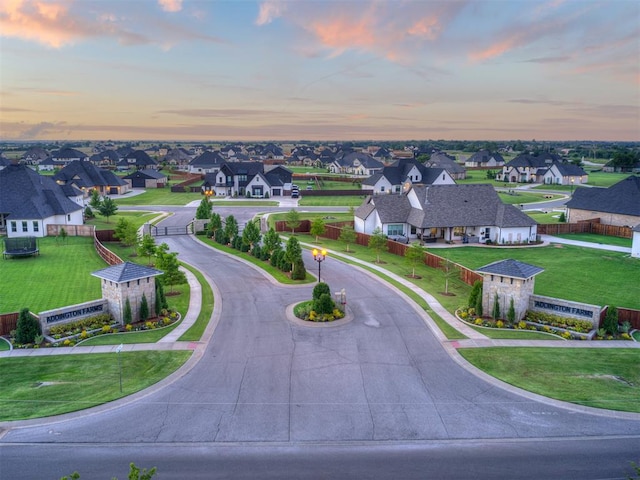 2270 NW 227th St, Edmond, OK 73025 - aerial view at dusk featuring a residential view